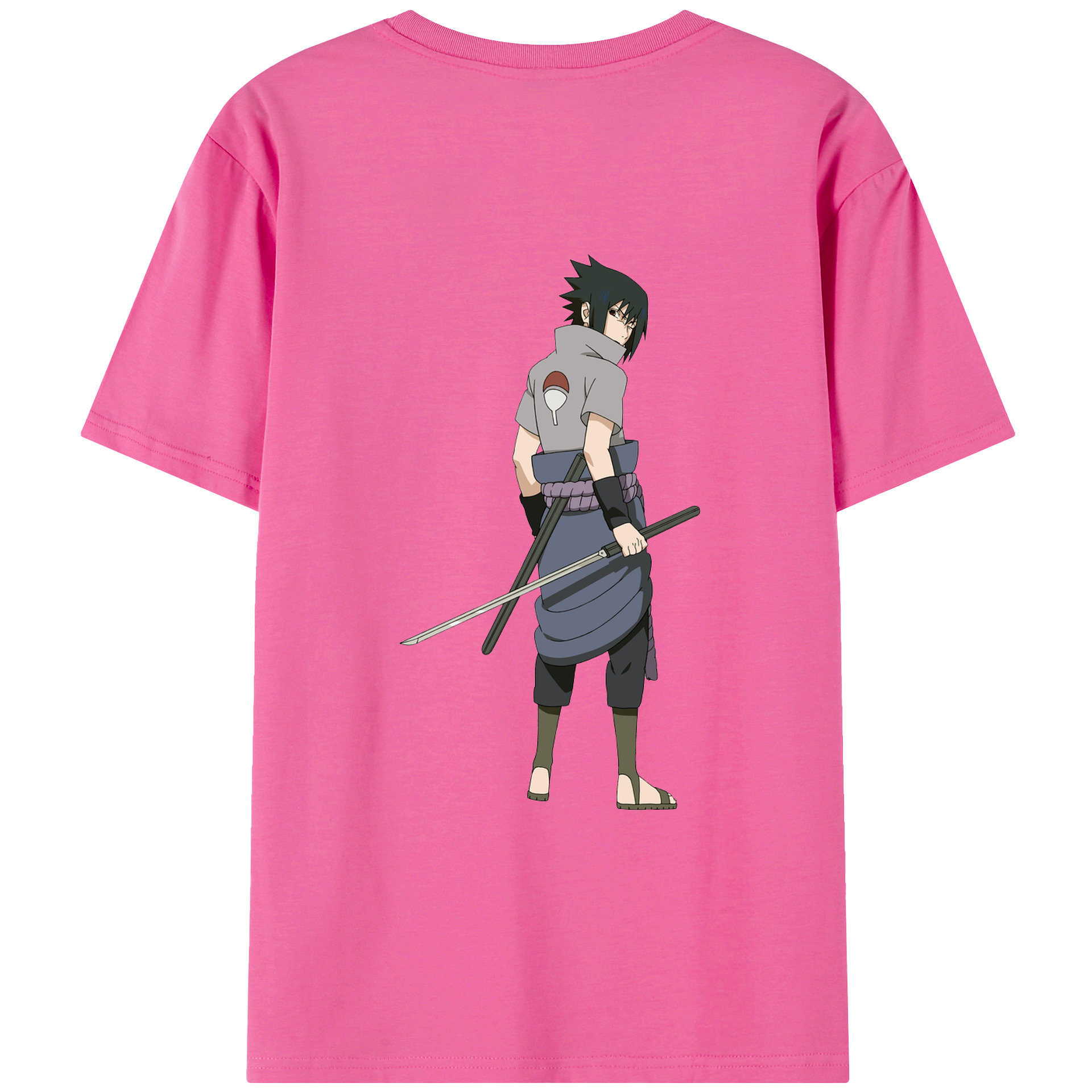 （画像用） NARUTO -ナルト- うちは サスケ Uchiha Sasuke レディース半袖Tシャツ(バックプリント)